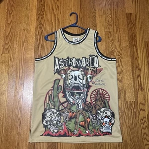 Brand X Astroworld Jack 01 Jersey Men's Yellow Small Graphic Sleeveless - Picture 1 of 2