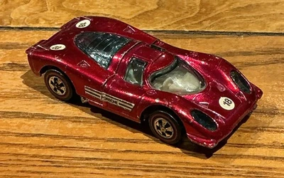 Hot Wheels Redline 1970 Magenta Porsche 917 Original Sticker #18 Rare Very Good - Image 1 of 4