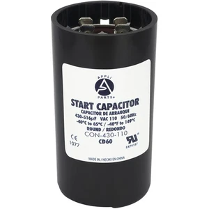 Condensador de arranque del motor Appli Parts 430-516 Mfd (microfaradios) uF 110-125VAC universo - Imagen 1 de 8