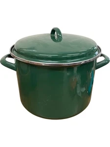Judge Green Enamel Stockpot Suitable For All Hobs With Lid - Picture 1 of 7