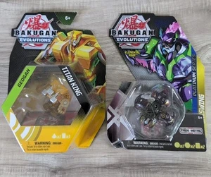 Bakugan Evolutions Elemental Rare Griswing & Geogan Titan King Action Figures - Picture 1 of 12