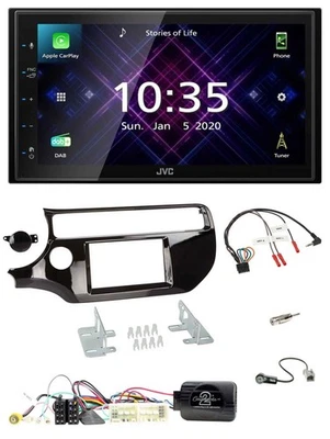 JVC DAB 2DIN Lenkrad Bluetooth USB Autoradio für Kia Rio UB 2017-2023 piano schw - Bild 1 von 4
