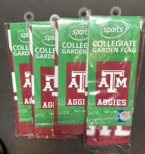 LOT OF 4 Texas A &M University Aggies 12.5 x18” nylon flag Football NCAA NEW - Picture 1 of 5