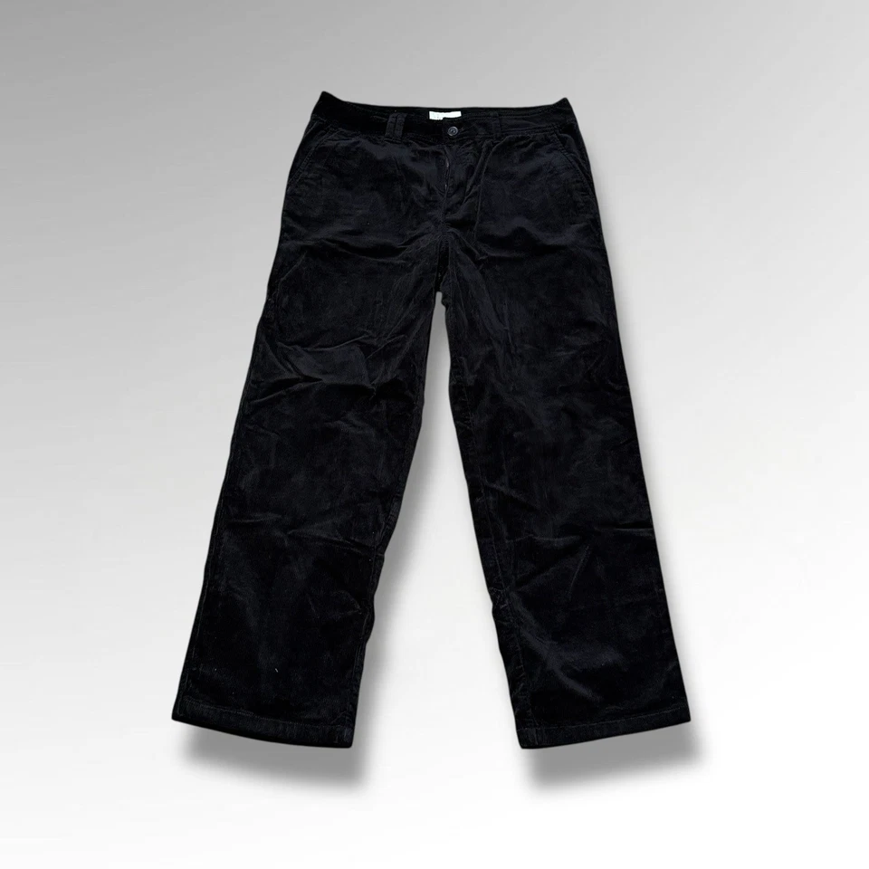 I Love Ugly Black Corduroy Straight Leg Pants - Image 1 of 4