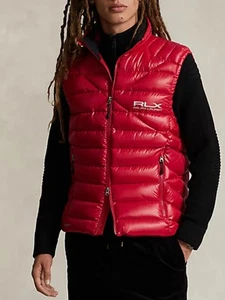 RLX Ralph Lauren Men's Water Repellent Packable Down Vest Red SZ. L NWT$368 - Picture 1 of 15
