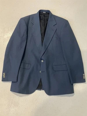 Vtg Mens 40S Blue Hopsack Mens Blazer Suit Jacket Sport Coat - Image 1 of 4