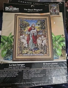 Lote Kits Punto de Cruz, Difícil de Encontrar Bucilla El Buen Pastor - Imagen 1 de 3