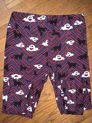 LULAROE Jeggings Leggings Chevron De Colección Gato Negro Fantasma Halloween ALTOS Y CURVOS Foto 1 de 4