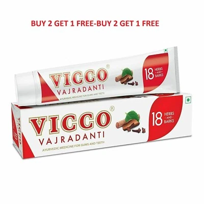 Vicco Vajradanti Toothpaste | Ayurvedic Herbal Toothpaste | 200 Gram BUY 2 GET 3 - Image 1 of 4