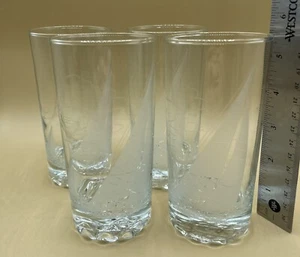4 VTG Etched Sailboat Tumbler Glasses Cocktail Highball KC1 Nautical Canada Sail - Bild 1 von 8