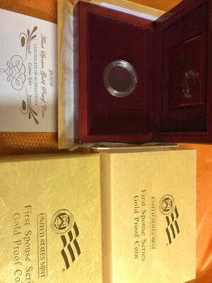 2009-W Proof $10 Gold Letitia Tyler First Spouse Box OGP (x-32) & COA NO Coins - Image 1 of 4