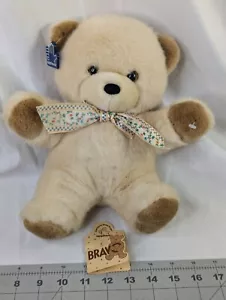Applause Bravo flauschiger hellbrauner Bär Plüschtier 12 Zoll 1993 Stofftier Spielzeug - Bild 1 von 10