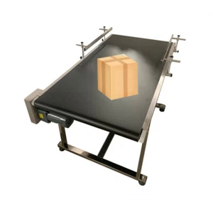 110V 59"*27.5" PVC Belt Conveyor Stainless Steel Body Adjustable Speed - Picture 1 of 6