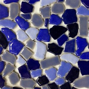 Porcelain Mosaic Tile 500g 1 To 3cm Diameter 0.4mm Thickness For Craft Making