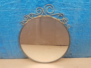 Vintage IKEA EKNE 21174 Round Wall Mirror – Black Wrought Iron Frame 59cm Modern - Picture 1 of 3