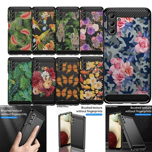 Case For [Samsung Galaxy A13 5G][FLEX TPU SET16] Black Slim Floral Design - Picture 1 of 41