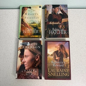 Lot Of 4 LARGE PRINT Christian Historical Fiction Robin Lee Hatcher HB Books - Picture 1 of 7