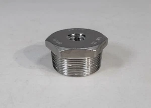 2" x 1/2" Sechskantbuchse gerade Reduzieradapter, 304 Edelstahl, SP114 - Bild 1 von 5