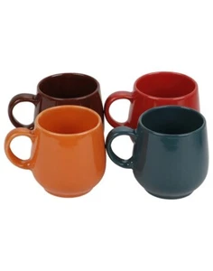 Multi Color Ceramic Tea Cups/Coffee Mugs (Set of 4, 180 ML) Ideal For Gift - Picture 1 of 3
