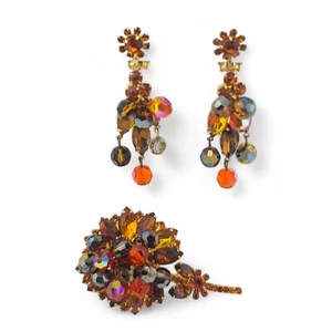 Juliana D&E Broche Pendientes Conjunto Topacio Girasol Cuelga Cha-cha Inusual Raro Conjunto - Imagen 1 de 15