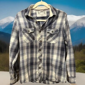 Sears Roebuck & Co.  flannel vintage Size medium, Blue EUC Grunge Hipster - Picture 1 of 4
