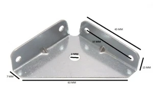 Corner Bracket Brace 50mm Sq. 14mm Deep ZP Steel Pack Of 50 - Picture 1 of 1