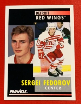 NHL SERGEI FEDOROV Detroit Red Wings 1991-92 Pinnacle Trading CARD #157 - Image 1 of 3
