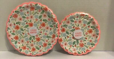 New Meri Meri Floral Paper Plates - Image 1 of 4