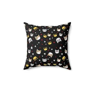 Playful Cat-Themed Decorative Pillow - Picture 1 of 13