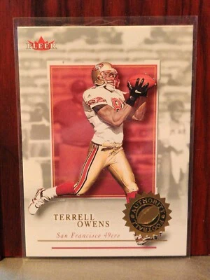 2001 Fleer Authority Football Card #43 Terrell Owens 🏈 San Francisco 49ers - Image 1 of 2