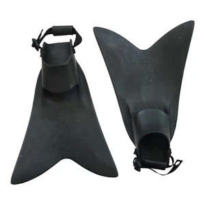 ORIGINAL FORCE FIN Black L SCUBA Snorkel Body Surfing Belly Boating Flippers - Picture 1 of 10