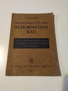 P. Frommer Richtlinien Für Den Schornstein Bau  1937 - Bild 1 von 7