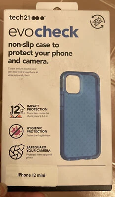 Funda Tech21 Evo Check Series para iPhone 12 Mini 5.4" - Clásica Azul Transparente Foto 1 de 3