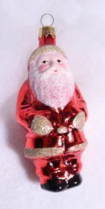 Vintage Hand Painted Santa Mercury Glass Ornament 5" - Picture 1 of 4