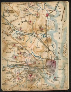 18" x 24" 1861 Map of Alexandria, Virginia - Picture 1 of 1