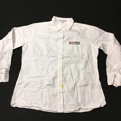 Camisa de vestir PORT blanca manga larga abotonada grande damas hispano MBA Foto 1 de 4