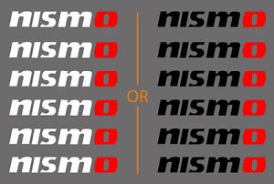 NISMO GTR R34 V35 Z33 Z34 S15 RIM WHEEL VINYL DECAL STICKER -- SET OF 6 - 2 SIZE
