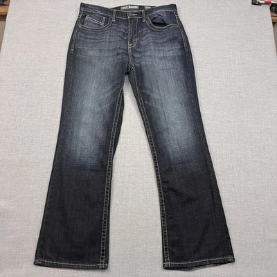Pantalones de mezclilla con hebilla para hombre 34R 35x32 azul BKE Tyler Bootcut lavado oscuro Foto 1 de 4