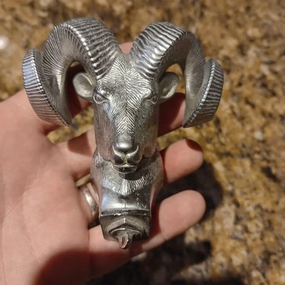 RARE NOS 1984 - 1990 Dodge Ram Head Ramcharger Hood Ornament Mopar - Image 1 of 4