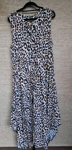 Caroline Morgan Size 18 Animal Blush Orange/Black/Viscose Maxi Women's Dress - Picture 1 of 10