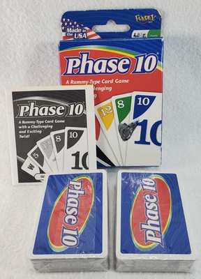 Juego de Cartas Mattel Fase 10 Diversión Familiar Juego de Estrategia Nuevo, Caja Muestra Desgaste de Estante Foto 1 de 4