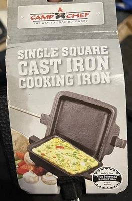 Camp Chef Single Square Cast Iron Campfire Cooking Iron - Image 1 of 2