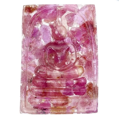 Handmade Gautama Buddha Thai Figure Statue Natural Red Ruby 39.60ct 30x21mm Gem - Image 1 of 4