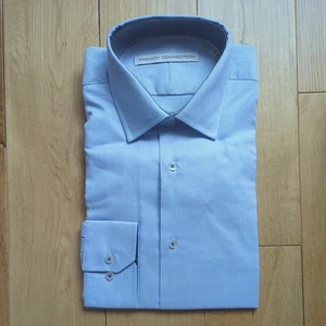 French Connection Mens blue Striped Shirt  - Picture 1 of 3