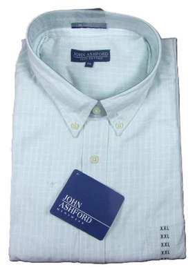 NUEVA CAMISA A CUADROS HOMBRE 2XL JOHN ASHFORD MANGA LARGA 100% ALGODÓN - NUEVA CON ETIQUETAS Foto 1 de 2