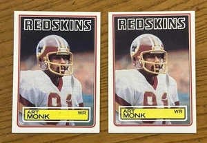 2x Vintage 1983 Topps #193 ART MONK Redskins Syracuse WR NFL HOF NM/Mt 3rd Year - Bild 1 von 6