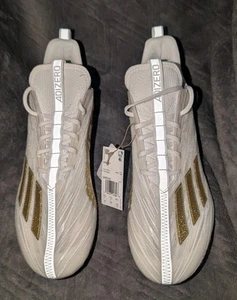 Adidas Adizero Football Cleats Gold White Men's Sz 14 Primeknit GX5122  - Picture 1 of 7