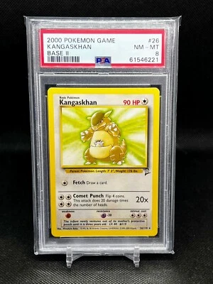 2000 Pokemon Game Kangaskhan Base II #26 PSA 8 NM-MT - Image 1 of 2