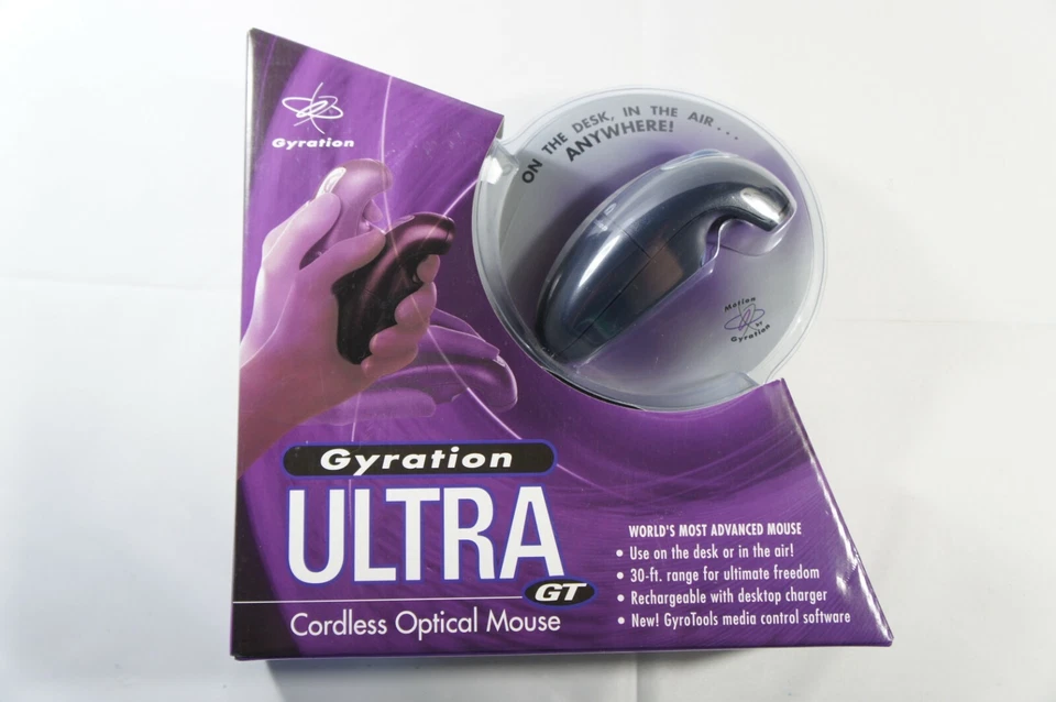 Gyration Ultra GT Cordless 30 Ft Wireless Optical Air Mouse, Brand New Sealed - Image 1 of 4