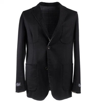 NUEVO CON ETIQUETAS $2395 BELVEST Abrigo Deportivo de Lana Reversible 'Doble Chaqueta' 40 R Negro + Cuadros Foto 1 de 4